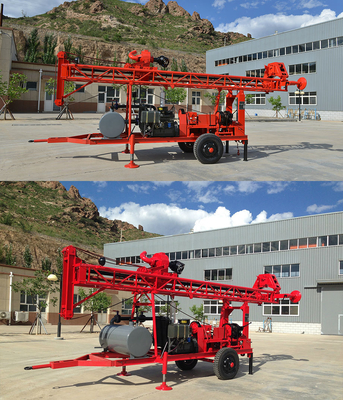 Profundidad de Rig Trailer Mounted los 250m del taladro del pozo de agua de la perforación para Wells profundo