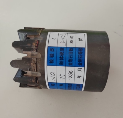 Cable metálico que quita el corazón al pedazo impregnado 75m m de base del Nq para el muestreo duro de la roca del granito
