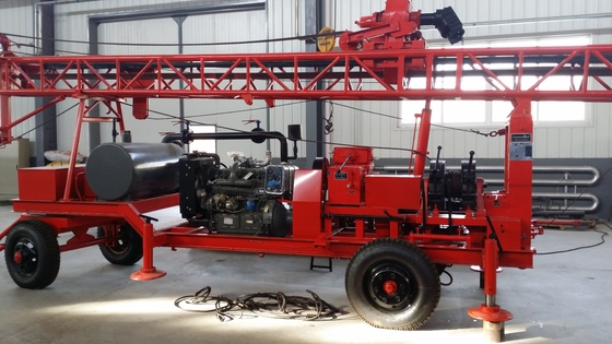 GL - pequeño poder bien del motor de Rig Portable Trailer Mounted Diesel de la perforación de IIA los 300m