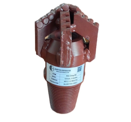 Perforación Pdc de arrastre de 131 mm duradera para máquinas mineras